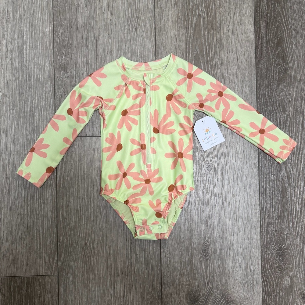 LITTLE CO LC LAUREN CONRAD LONG SLEEVE RASH GUARD ONE PIECE SWIMSUIT 18MO NWT
